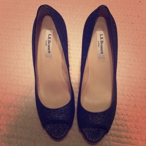 L.K. Bennett Peeptoe Platform pumps